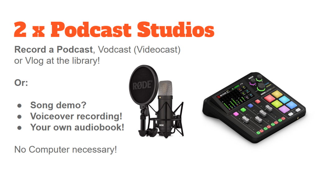 2 podcast studios for recording